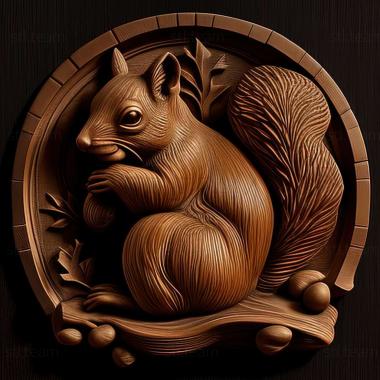 3D model squirrel (STL)